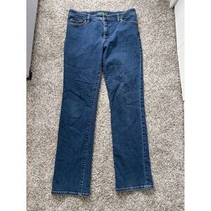 Ralph Lauren Co Green tag Women's Blue Denim Jeans Capris 10 Classy Preppy